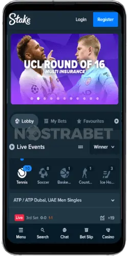 mobiel en app van Stake Casino