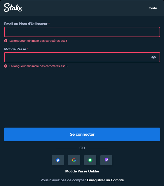 Inloggen voor leden van Stake casino